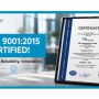 We are ISO 9001:2015 certified!